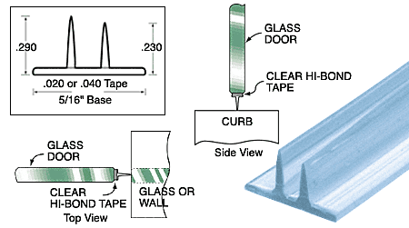 Shower Door Side Seal Strip Frameless Glass Shower Door Seal