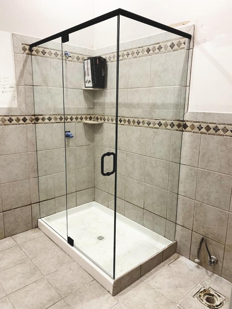 90 Degree Frameless Shower Door