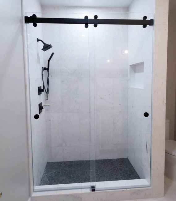 Sliding Glass Shower Doors Bathroom, How Long Does It Take To Install A Sliding Shower Door