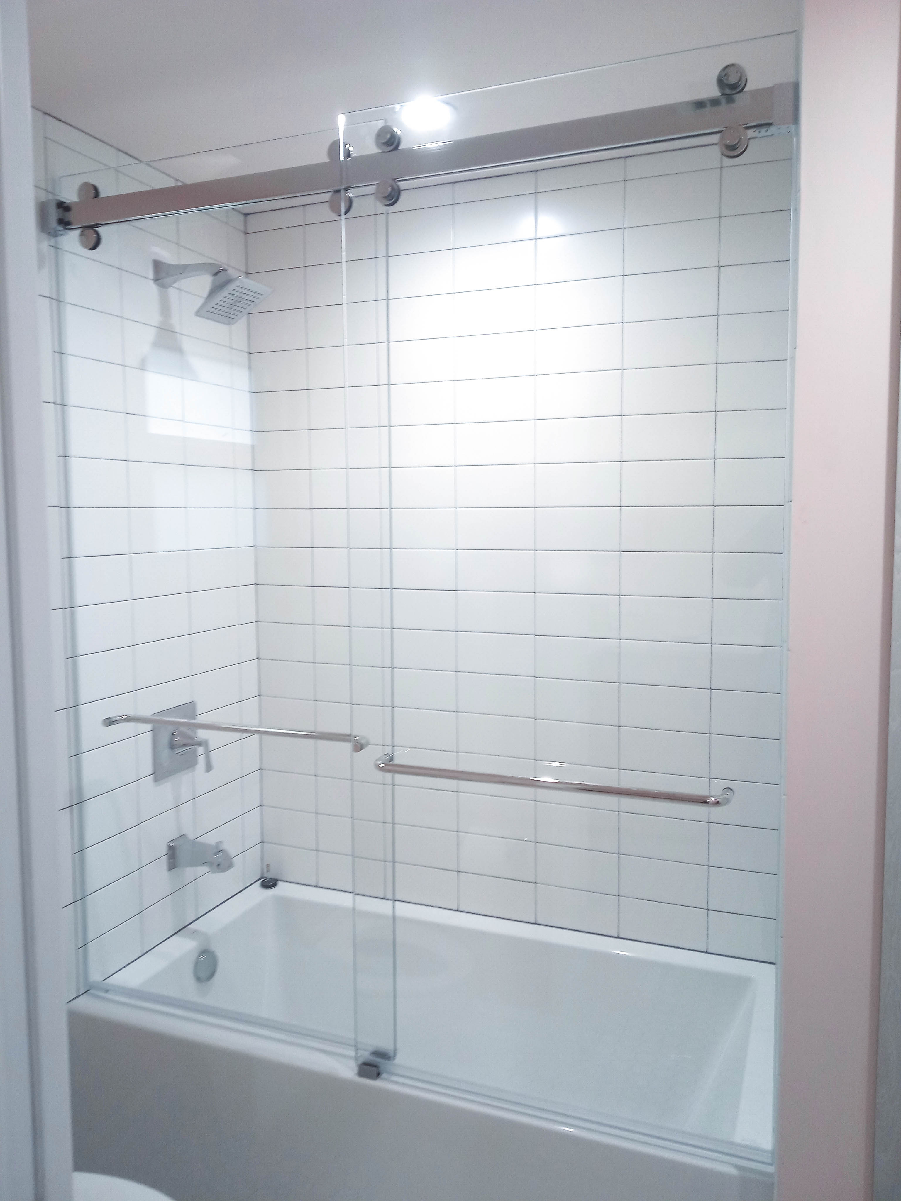 Barn Door Shower Doors in Dallas Frameless Shower Doors