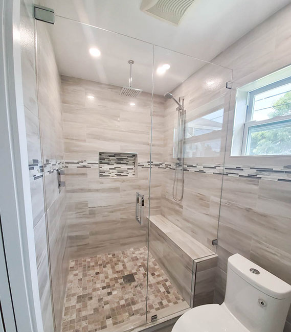 Inline Shower Doors and Panel