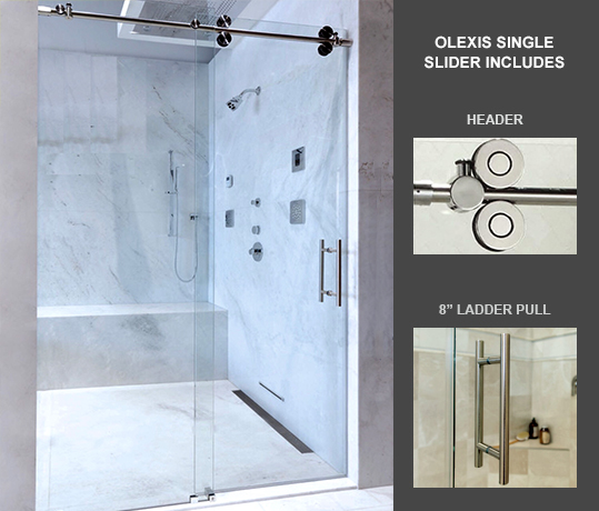 The Original Frameless Shower Doors, Custom Made Sliding Shower Doors
