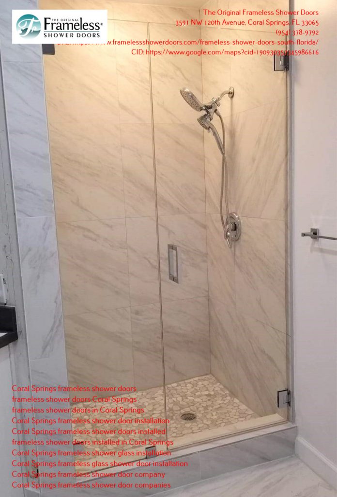 , The Different Types of Glass Shower Doors in Coral Springs, Florida, Frameless Shower Doors