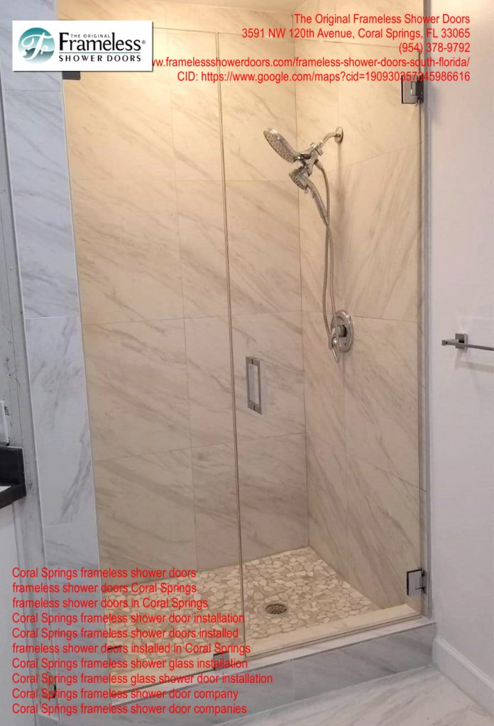 , The Perfect Place to Get Frameless Shower Door Services in Coral Springs, Florida, Frameless Shower Doors
