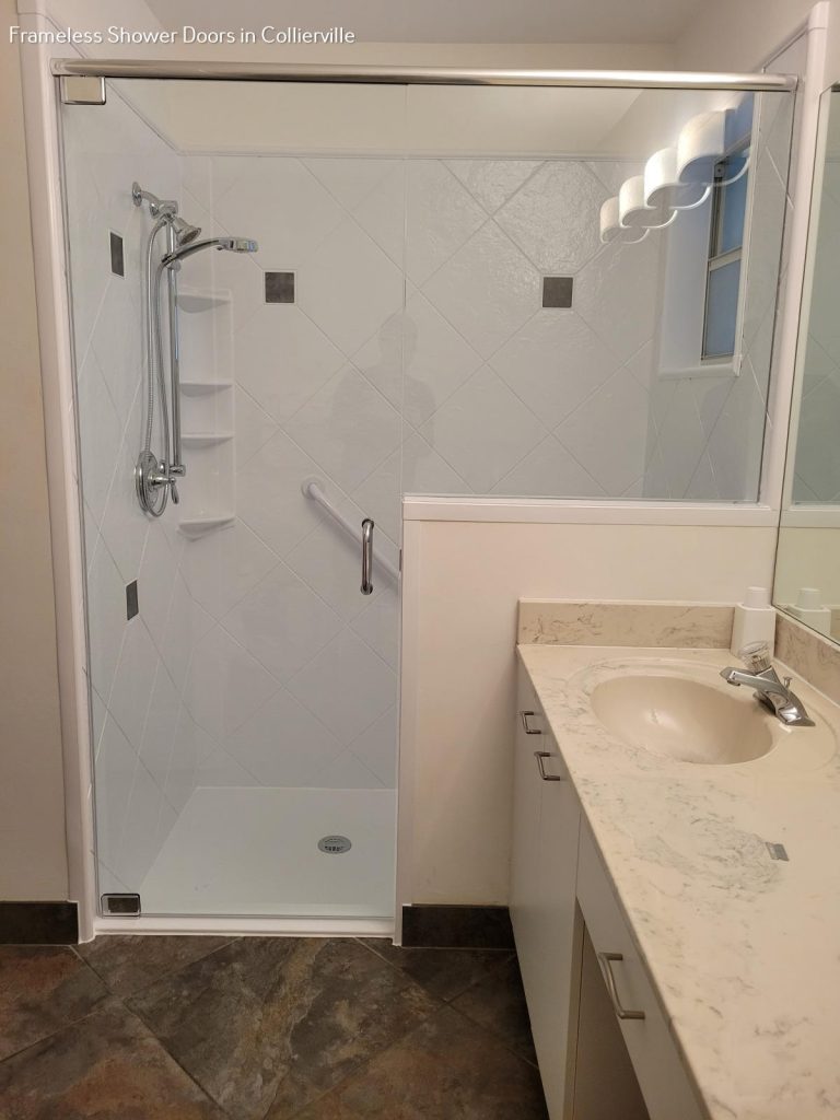 Glass Shower Enclosures With Half Wall Frameless Shower Doors