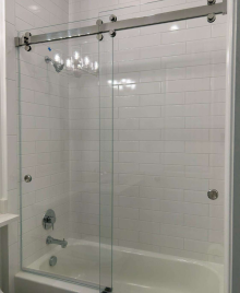 dual sliding shower door