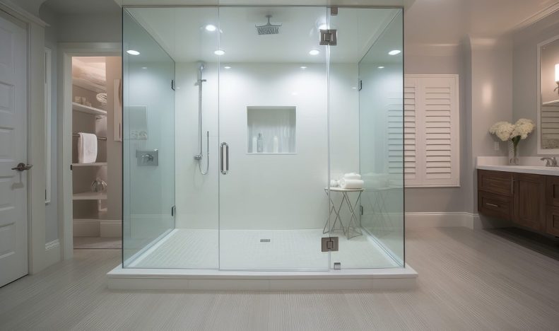 clean bathroom with shower