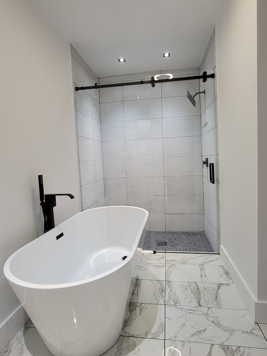 Bath Tub with Shower Enclosure